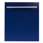 ZLINE 24 in. Top Control Dishwasher in Blue Gloss and Modern Handle, DW-BG-H-24