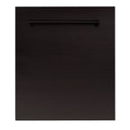 ZLINE 24 in. Top Control Dishwasher Oil-Rubbed Bronze with Stainless Steel Tub and Traditional Style Handle, DW-ORB-H-24