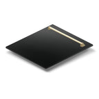 ZLINE 24" Autograph Edition Tall Tub Dishwasher Panel in Black Stainless Steel with Gold Handles, DPVZ-BS-24-G