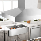 ZLINE 42" Island Mount Range Hood 400 CFM Stainless Steel CrownSound Bluetooth Speakers (KL3iCRN-BT-42)