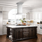 ZLINE 30 in. Island Mount Range Hood 400 CFM Stainless Steel CrownSound Bluetooth Built-in Speakers (GL2iCRN-BT-30)