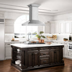ZLINE 36" Island Mount Range Hood 400 CFM Stainless Steel CrownSound Bluetooth Speakers (KL3iCRN-BT-36)
