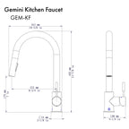 ZLINE Gemini Kitchen Faucet, GEM-KF-CH