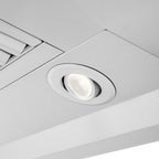 ZLINE 36 in. Wall Mount Range Hood 400 CFM Stainless Steel Ducted 4-Speed LED Lighting (KECOM-36)