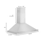ZLINE 36 in. Wall Mount Range Hood Convertible Vent Stainless Steel KB-36