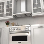 ZLINE Kitchen and Bath 36 in. Dual Fuel Range with Satin Stainless Steel Door & 36 in. Range Hood Appliance Package, 2KP-RASNRH36