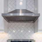 ZLINE 48 in. Dual Fuel Range with Black Matte Door & 48 in. Range Hood Appliance Package, 2KP-RABLMRH48