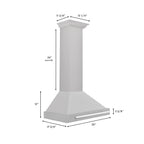 ZLINE 30 Inch Wall Mount Range Hood Convertible Satin Stainless Steel Stainless Steel Handle (KB4SNX-30)