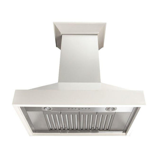 ZLINE 48 in Wall Mount Range Hood White Wooden Finish (KBTT-48)