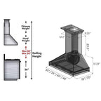 ZLINE 48 in Wall Mount Range Hood White Wooden Finish (KBTT-48)