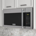 ZLINE 30" 1.5 cu. ft. Over-The-Range Microwave in Satin Stainless Steel with Traditional Handle and Set of 2 Charcoal Filters, MWO-OTRCFH-30-SS