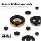 ZLINE 30" Autograph Paramount Gas Rangetop with 4 Burners and Porcelain Cooktop in Satin Stainless Steel with Champagne Bronze Accents, SRTSZ-30-CB