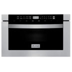 ZLINE Appliance Package - 30 in. Dual Fuel Range, Range Hood, Microwave Drawer, 3 Rack Dishwasher, Refrigerator, 5KPR-RARH30-MWDWV
