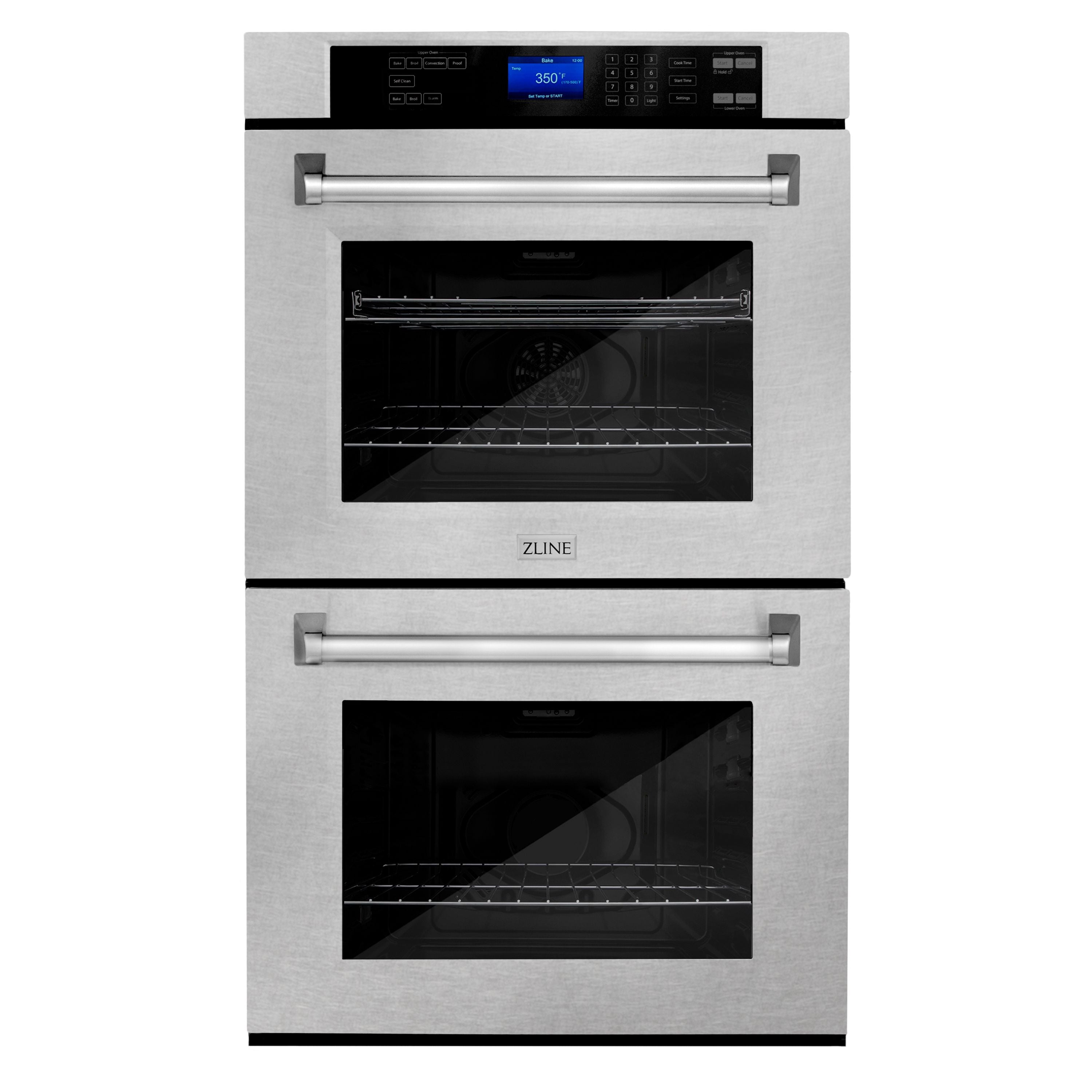 ZLINE Appliance Package - 30" Professional Double Wall Oven, 36" Rangetop, Range Hood In Satin Stainless Steel, 3KP-RTSRH36-AWD