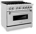 ZLINE Appliance Package - 36 in. Dual Fuel Range, Range Hood, Microwave Drawer, 3KP-RARH36-MW