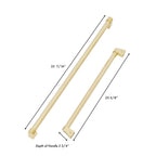 ZLINE 30" Autograph Edition Built-in Refrigerator Handles in Polished Gold (Set of 2), RBIVHZ-G-30