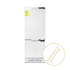 ZLINE 30 in. Built-In Bottom Freezer Refrigerator 16.1 cu. ft. Panel Ready 2-Door Internal Water & Ice Dispenser Gold Handles (RBIVZ-30-G)