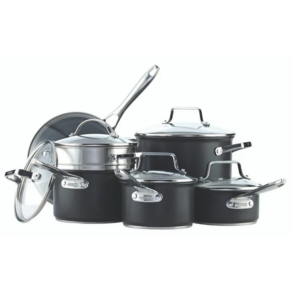Serary 12-Piece Hard-Anodized Nonstick Cookware Set