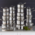 Serary Professional 12-Piece 5-Ply Copper Core Stainless Steel Cookware Set