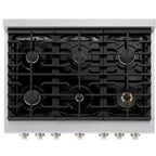 ZLINE 36 in. 5.2 cu. ft. Paramount Gas Range with 6 Burner Gas Cooktop and Convection Gas Oven in Satin Stainless Steel (SGRS-36)