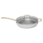ZLINE 10 Piece Non-Toxic Stainless Steel and Nonstick Ceramic Cookware Set with Bronze Trim
