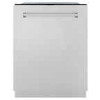 ZLINE Appliance Package - 48" Dual Fuel Range, Range Hood, Microwave Drawer, Dishwasher, Refrigerator with Water and Ice Dispenser, 5KPRW-RARH30-MWDWM