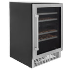 ZLINE 24" Monument Dual Zone 44-Bottle Wine Cooler in Stainless Steel, RWV-UD-24