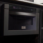 ZLINE Appliance Package - 30 In. Gas Range, Range Hood, Microwave and Dishwasher in Black Stainless Steel, 4KP-RGBRH30-MWDW