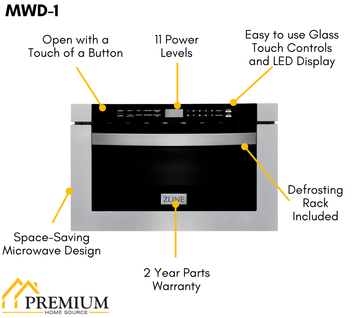 ZLINE Appliance Package - 36 in. Dual Fuel Range, Range Hood, Microwave Drawer, 3KP-RARH36-MW