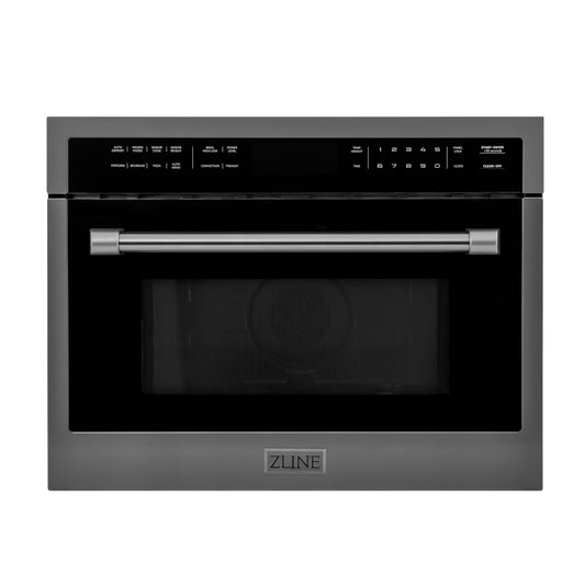 ZLINE 24 in. Built-in Convection Microwave Oven in Black Stainless Steel, MWO-24-BS