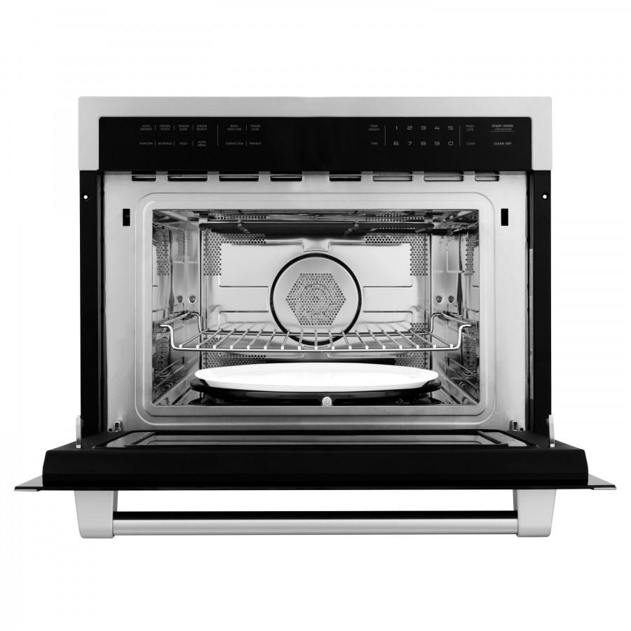 ZLINE Appliance Package - 48 In. Dual Fuel Range, 700CFM Range Hood, Microwave Oven, 3KP-RARHC48-MO