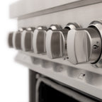 ZLINE 24 in. Dual Fuel Freestanding Range with Gas Burners and Electric Oven in Stainless Steel (RA24)