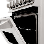 ZLINE 24 in. Dual Fuel Freestanding Range with Gas Burners and Electric Oven in Stainless Steel (RA24)