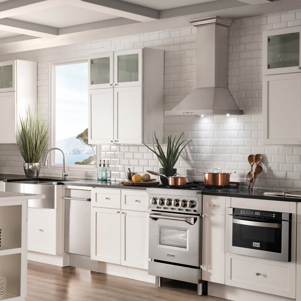 ZLINE 24 in. Dual Fuel Freestanding Range with Gas Burners and Electric Oven in Stainless Steel (RA24)
