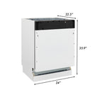 ZLINE Package - 48" Rangetop, Range Hood, Refrigerator with Water and Ice Dispenser, Dishwasher, Double Wall Oven