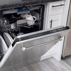 ZLINE 24" Tallac Series 3rd Rack Tall Tub Dishwasher with Satin Stainless Steel Panel and Stainless Steel Tub, 51dBa, DWV-SN-24