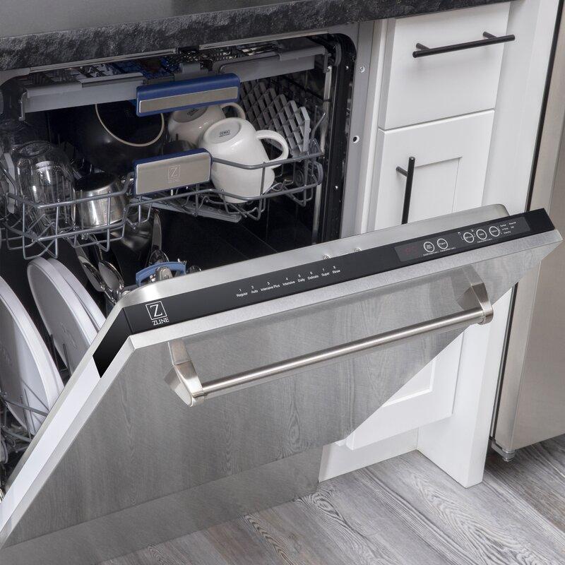 ZLINE 48 in. Kitchen Appliance Package with Satin Stainless Dual Fuel Range, Ducted Vent Range Hood and Tall Tub Dishwasher, 3KP-RASRH48-DWV