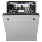 ZLINE 48 in. Kitchen Appliance Package with Satin Stainless Dual Fuel Range, Ducted Vent Range Hood and Tall Tub Dishwasher, 3KP-RASRH48-DWV