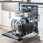 ZLINE 24" Tallac Series 3rd Rack Tall Tub Dishwasher with Satin Stainless Steel Panel and Stainless Steel Tub, 51dBa, DWV-SN-24