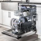 ZLINE 36 in. Kitchen Appliance Package with Satin Stainless Steel Stainless Dual Fuel Range, Ducted Vent Range Hood and Tall Tub Dishwasher, 3KP-RASRH36-DWV