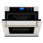 ZLINE Autograph Package - 36" Rangetop, Range Hood, Dishwasher, Refrigerator, Microwave, Wall Oven