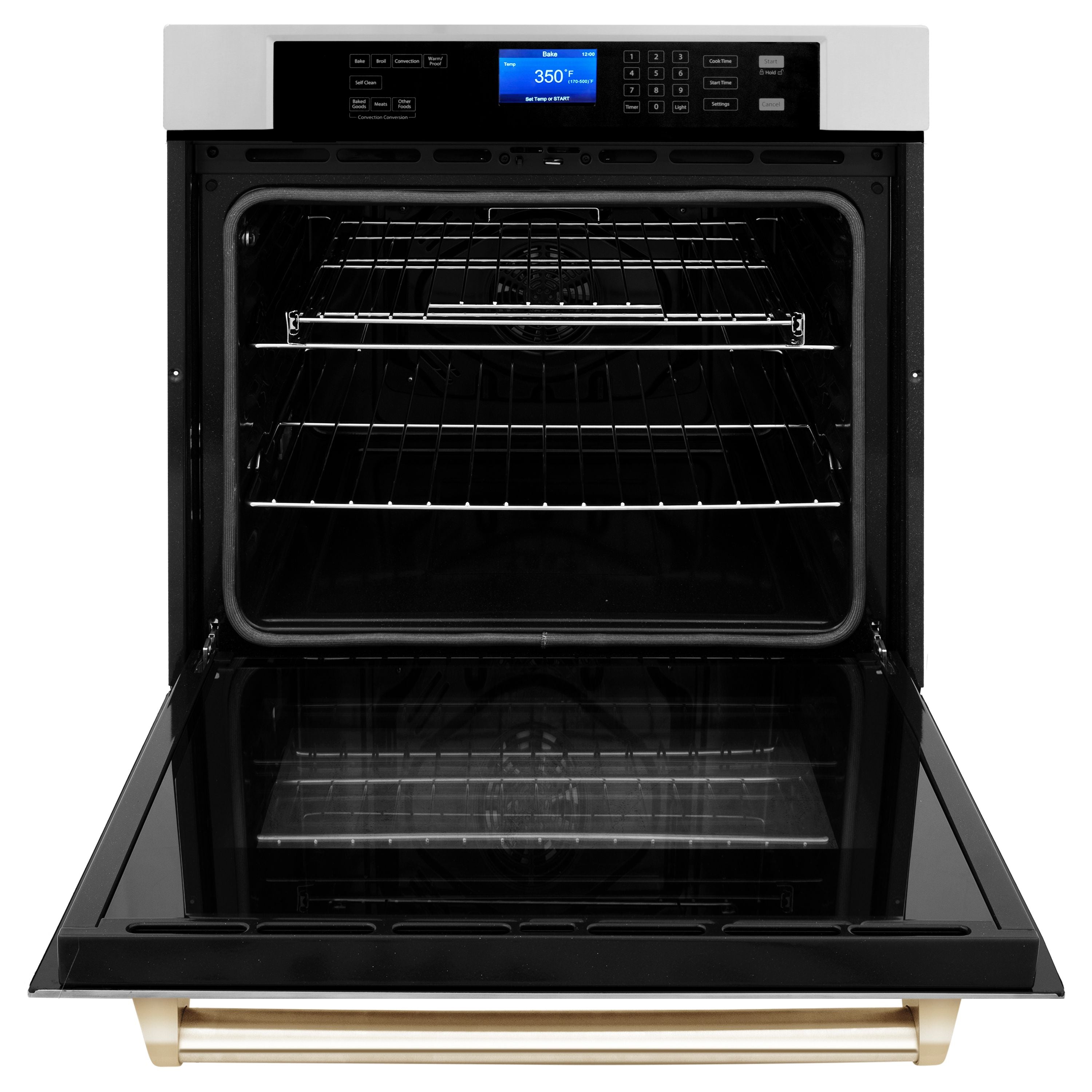 ZLINE Autograph Gold Package - 36" Rangetop, 36" Range Hood, Dishwasher, Built-In Refrigerator, Microwave Oven, Wall Oven