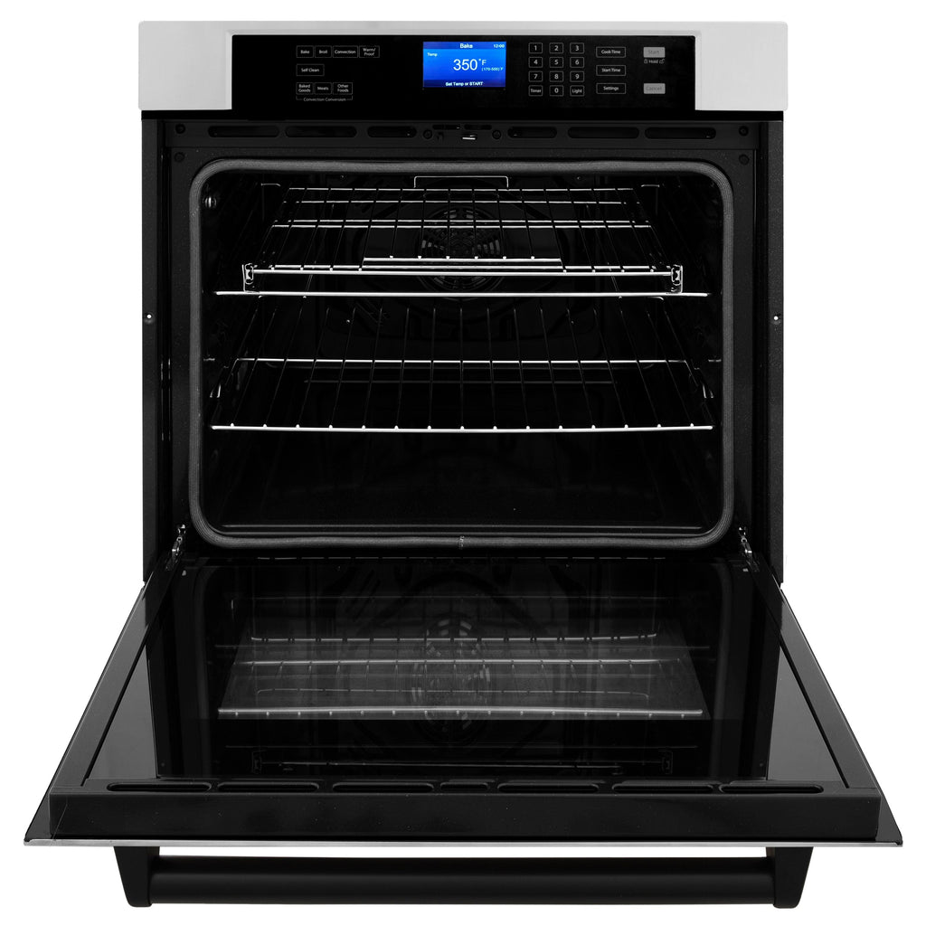 ZLINE Autograph Package - 36" Rangetop, Range Hood, Dishwasher, Refrigerator, Microwave, Wall Oven in Matte Black
