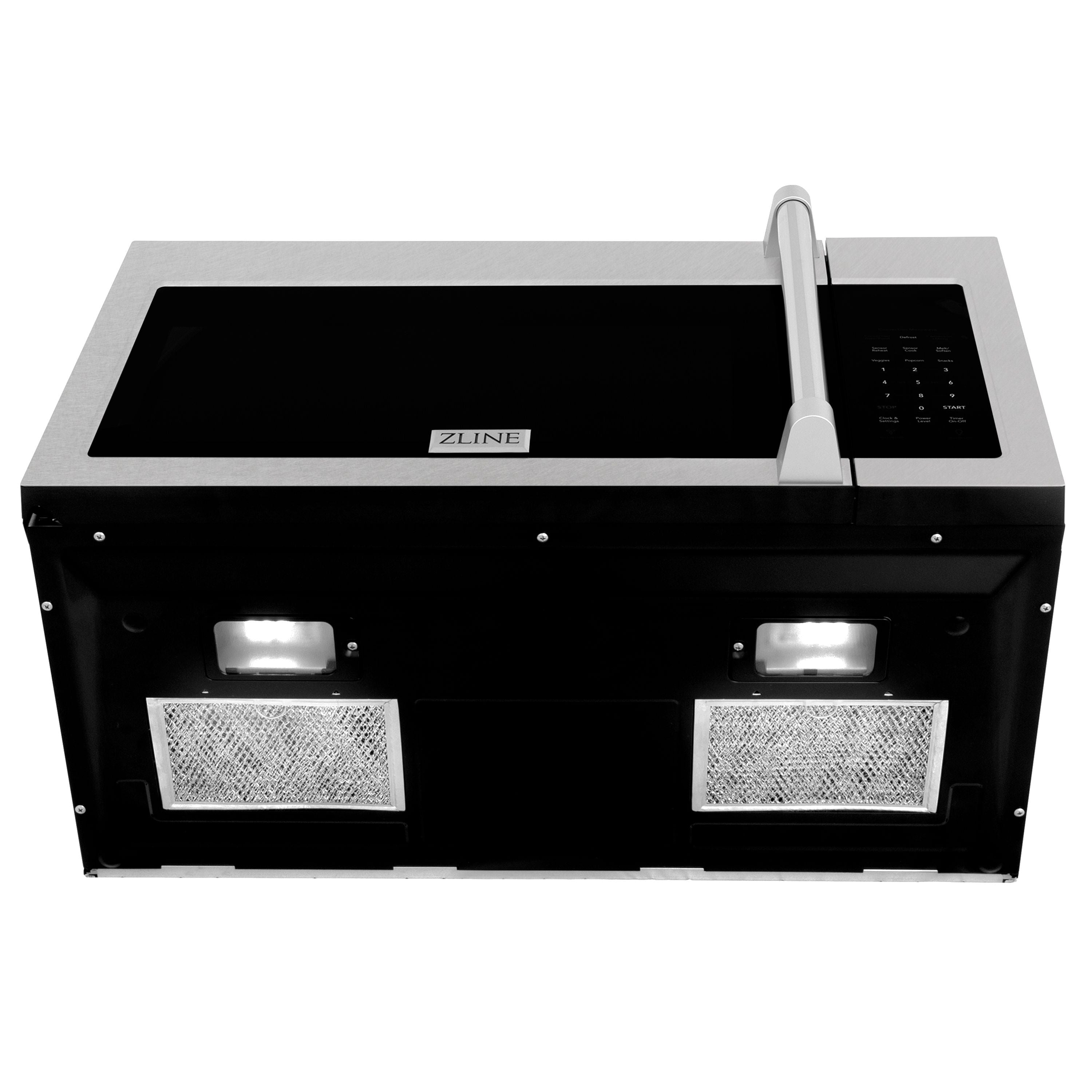 ZLINE Package - 30" Double Wall Oven, 36" Rangetop, Microwave In Satin Stainless Steel