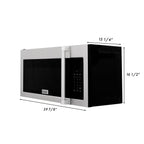 ZLINE 30" 1.5 cu. ft. Over-The-Range Convection Microwave Oven in Satin Stainless Steel with Traditional Handle and Sensor Cooking, MWO-OTR-H-30-SS
