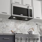ZLINE 30" 1.5 cu. ft. Over-The-Range Convection Microwave Oven in Satin Stainless Steel with Traditional Handle and Sensor Cooking, MWO-OTR-H-30-SS