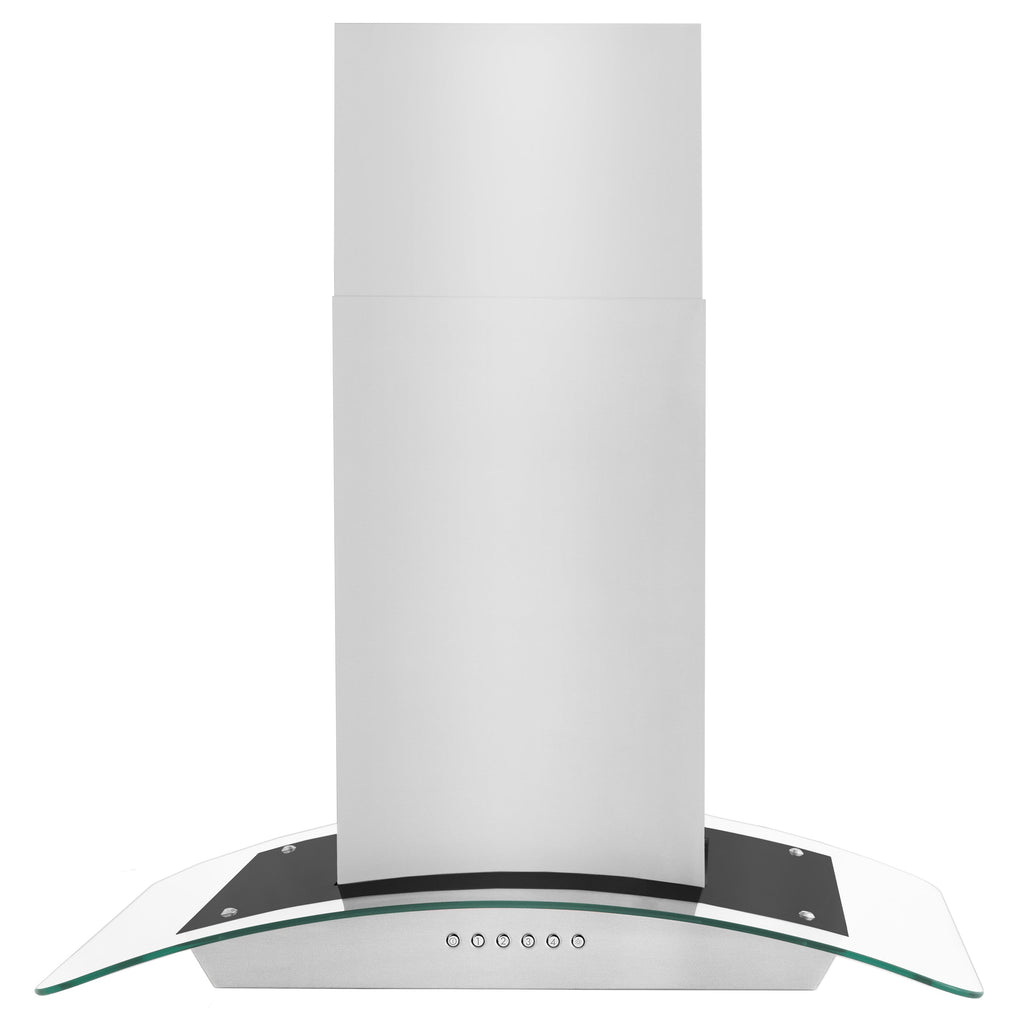 ZLINE 30 in. Island Mount Range Hood Convertible Stainless Steel 400 CFM 4-Speed LED Lighting (ALP70IS-30)