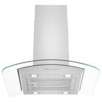 ZLINE 30 in. Island Mount Range Hood Convertible Stainless Steel 400 CFM 4-Speed LED Lighting (ALP70IS-30)