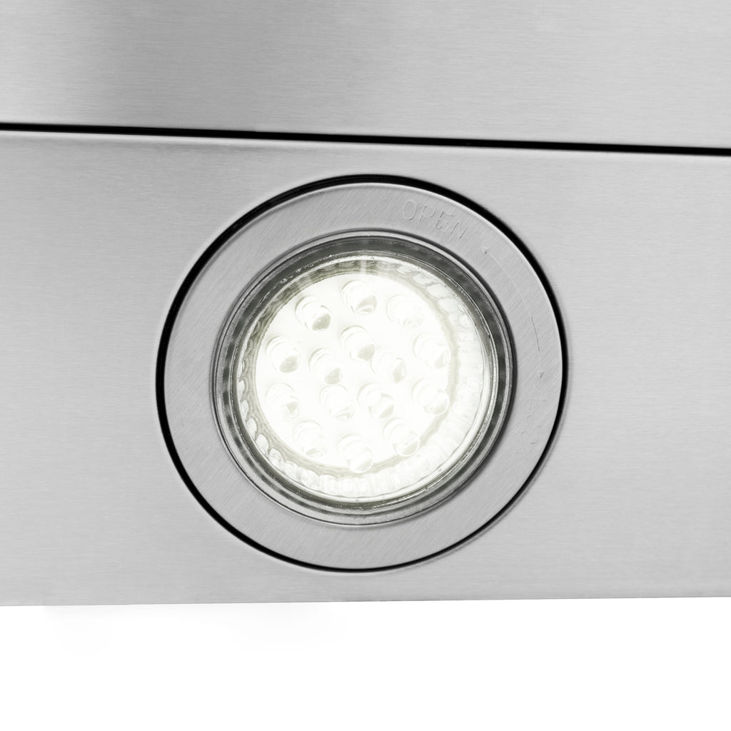 ZLINE 30 in. Island Mount Range Hood Convertible Stainless Steel 400 CFM 4-Speed LED Lighting (ALP70IS-30)