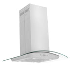 ZLINE 30 in. Island Mount Range Hood Convertible Stainless Steel 400 CFM 4-Speed LED Lighting (ALP70IS-30)